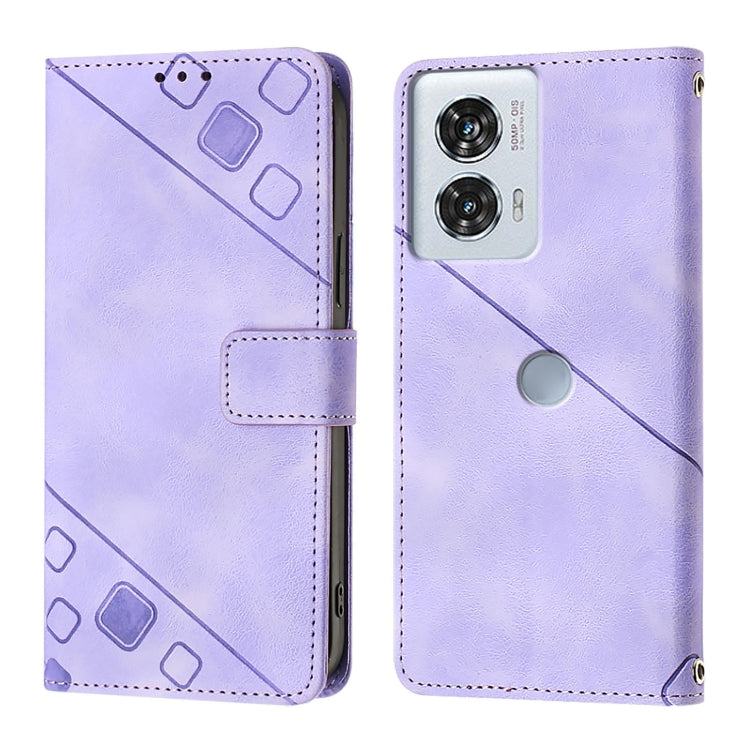 For Motorola Edge 50 Fusion Skin Feel Embossed Leather Phone Case