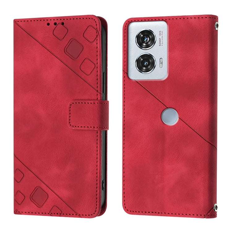 For Motorola Edge 50 Fusion Skin Feel Embossed Leather Phone Case