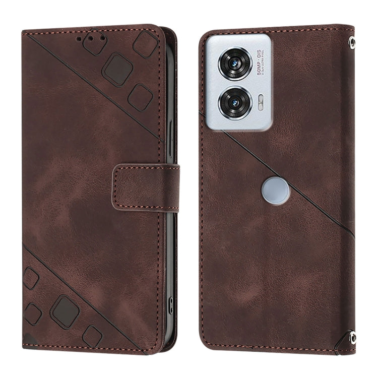 For Motorola Edge 50 Fusion Skin Feel Embossed Leather Phone Case