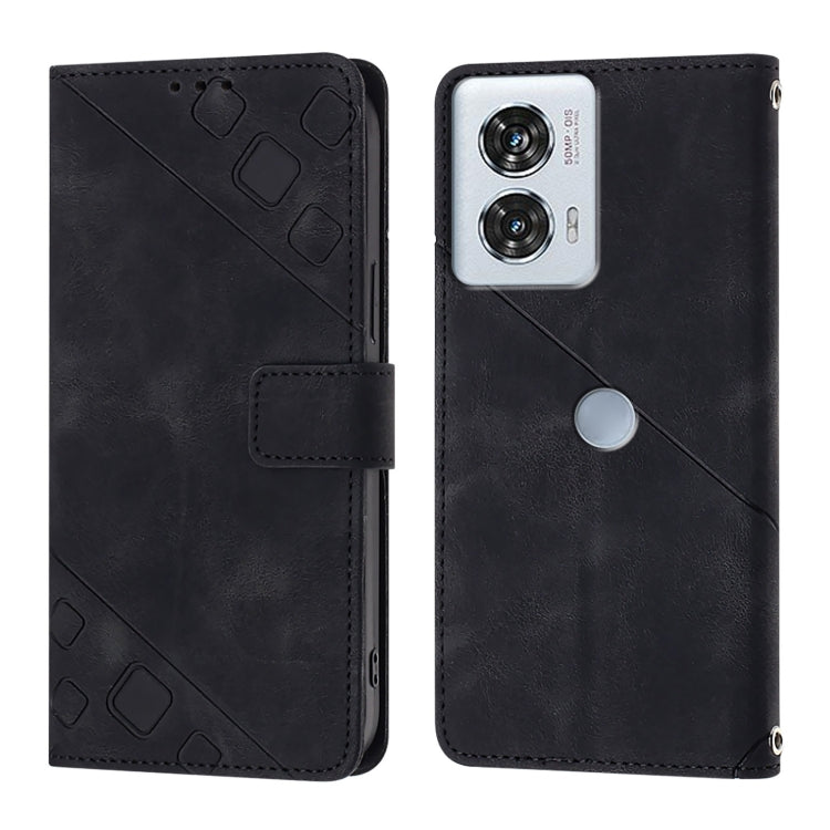 For Motorola Edge 50 Fusion Skin Feel Embossed Leather Phone Case