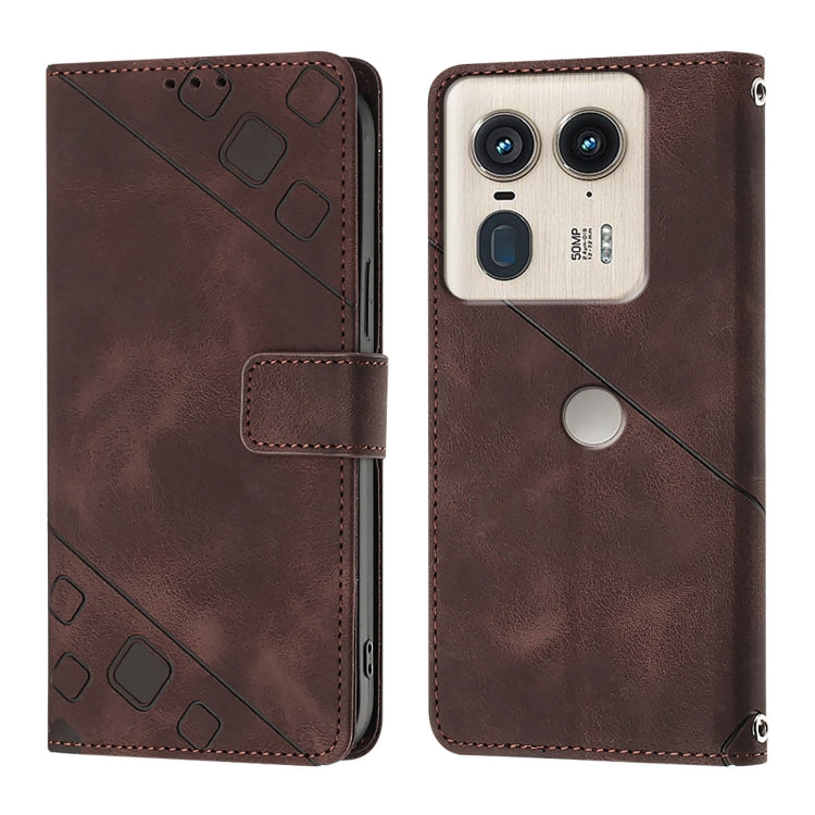For Motorola Edge 50 Ultra Skin Feel Embossed Leather Phone Case