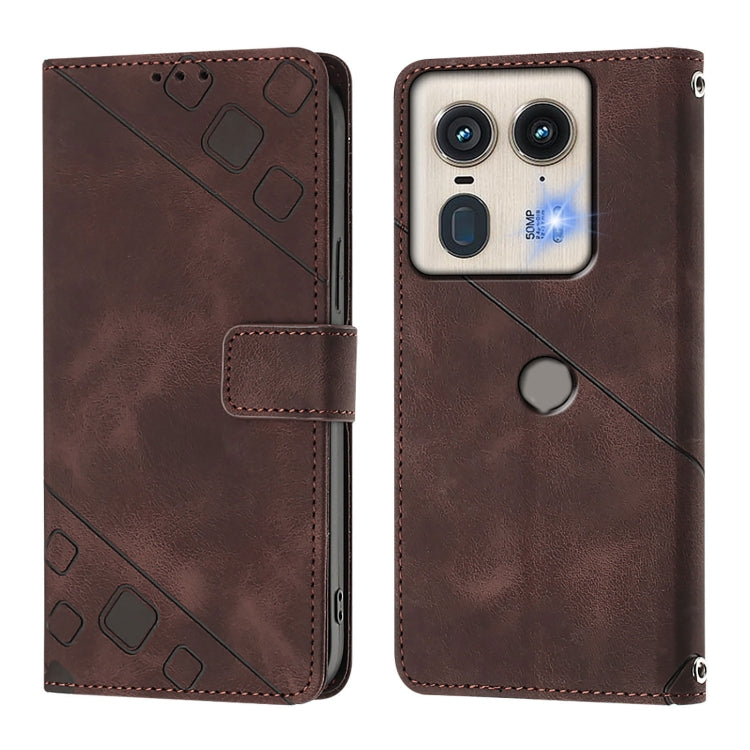 For Motorola Edge 50 5G Global Skin Feel Embossed Leather Phone Case