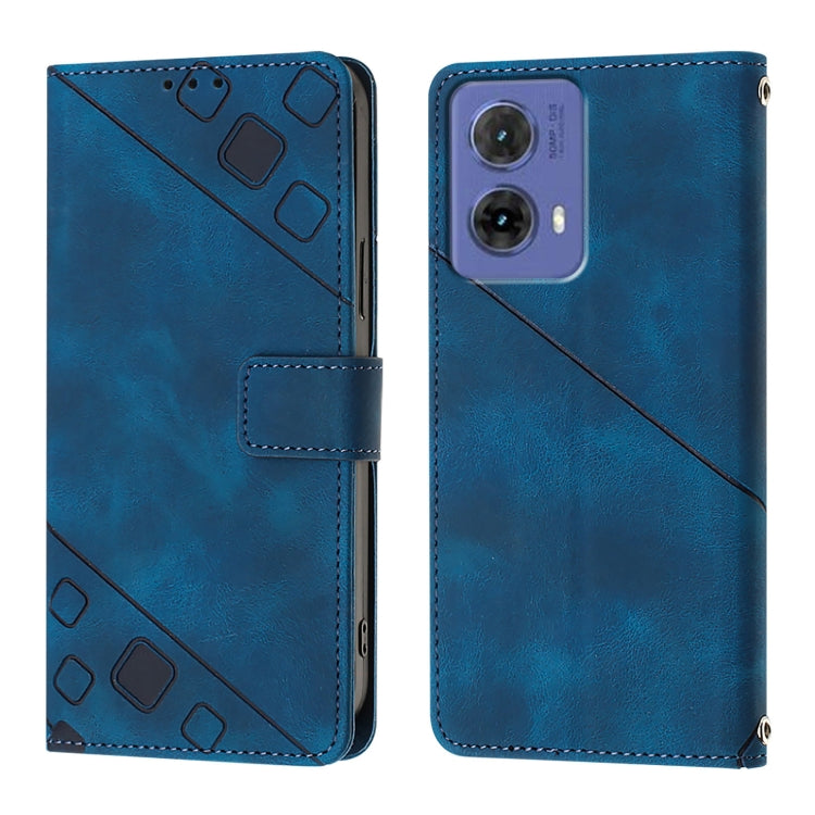 For Motorola Moto G85 Skin Feel Embossed Leather Phone Case