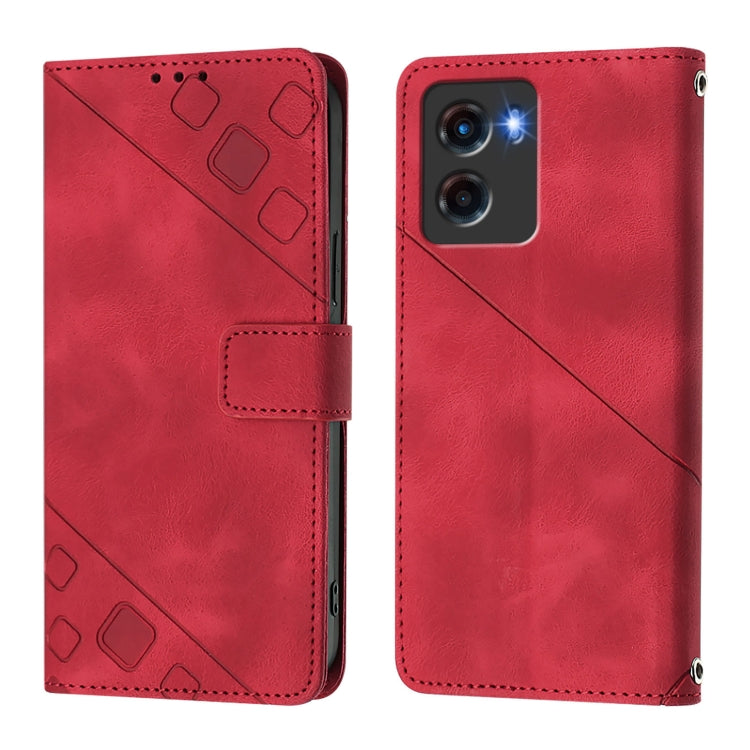 For Motorola Moto G05 Skin Feel Embossed Leather Phone Case