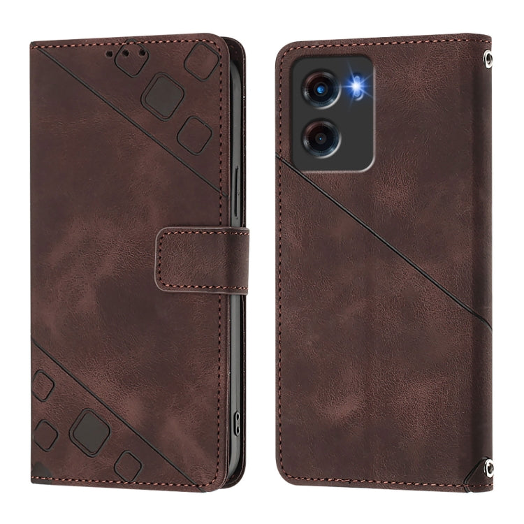 For Motorola Moto G05 Skin Feel Embossed Leather Phone Case