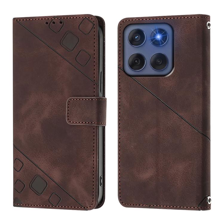 For Motorola Edge 60 Fusion 5G Global Skin Feel Embossed Leather Phone Case