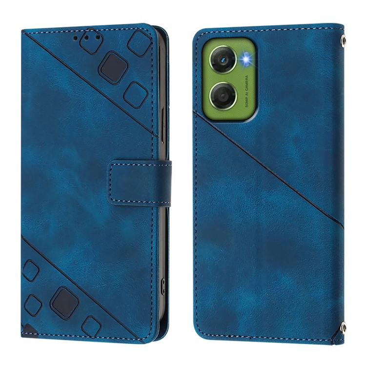 For Motorola Moto G06 4G Skin Feel Embossed Leather Phone Case