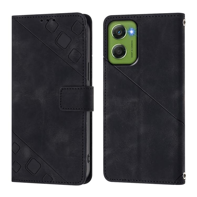 For Motorola Moto G06 4G Skin Feel Embossed Leather Phone Case