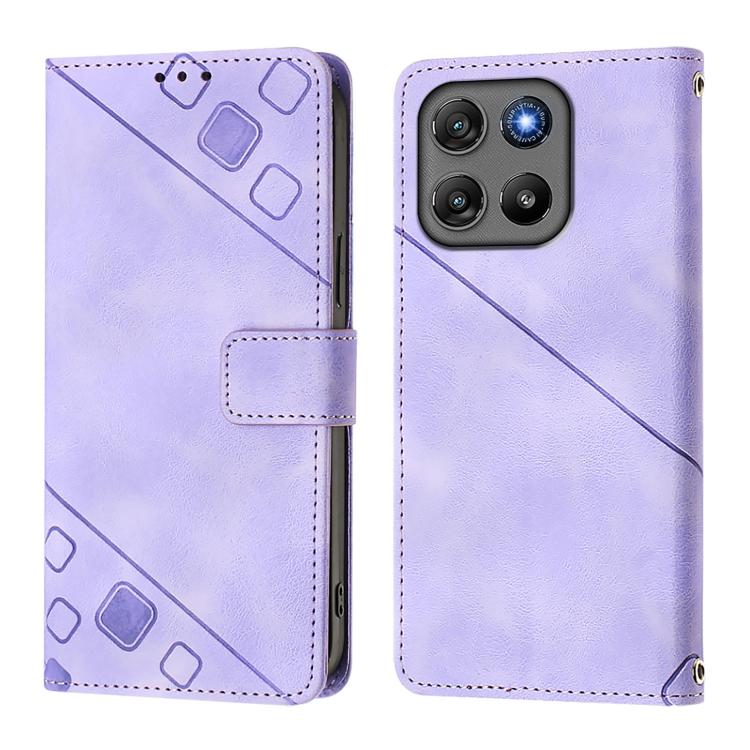 For Motorola Moto G67 Power 5G Global Skin Feel Embossed Leather Phone Case