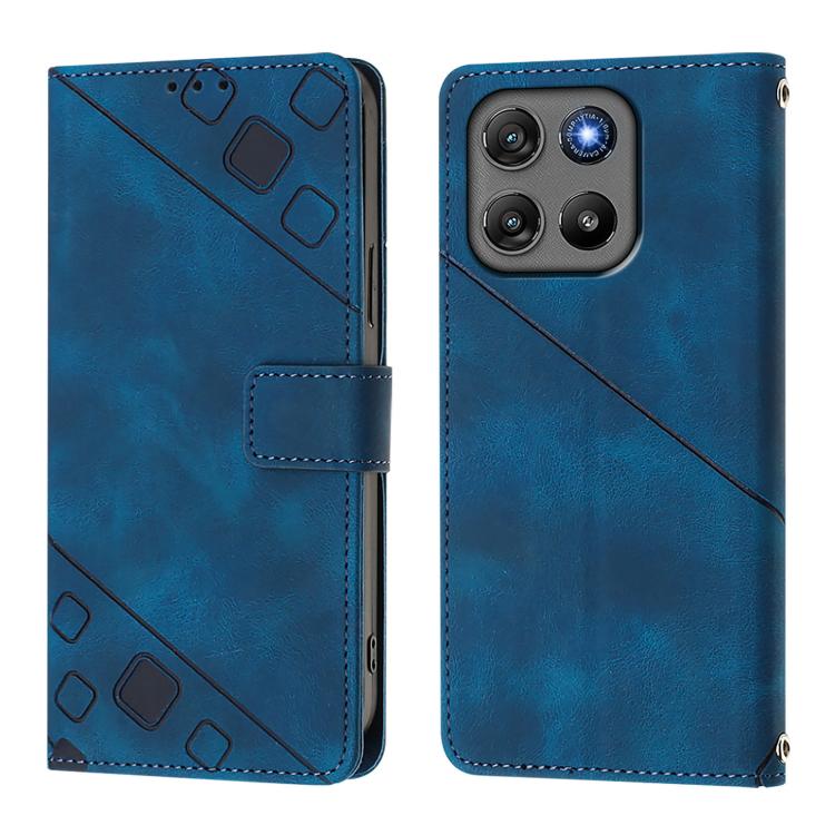 For Motorola Moto G67 Power 5G Global Skin Feel Embossed Leather Phone Case