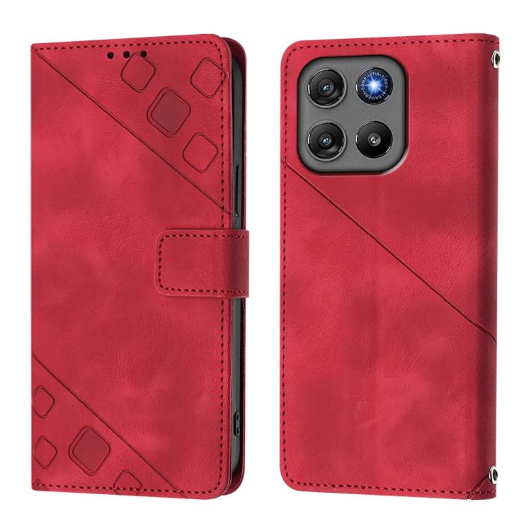 For Motorola Moto G67 Power 5G Global Skin Feel Embossed Leather Phone Case
