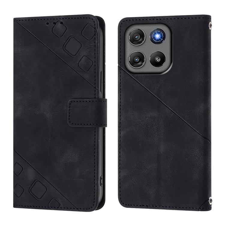 For Motorola Moto G67 Power 5G Global Skin Feel Embossed Leather Phone Case