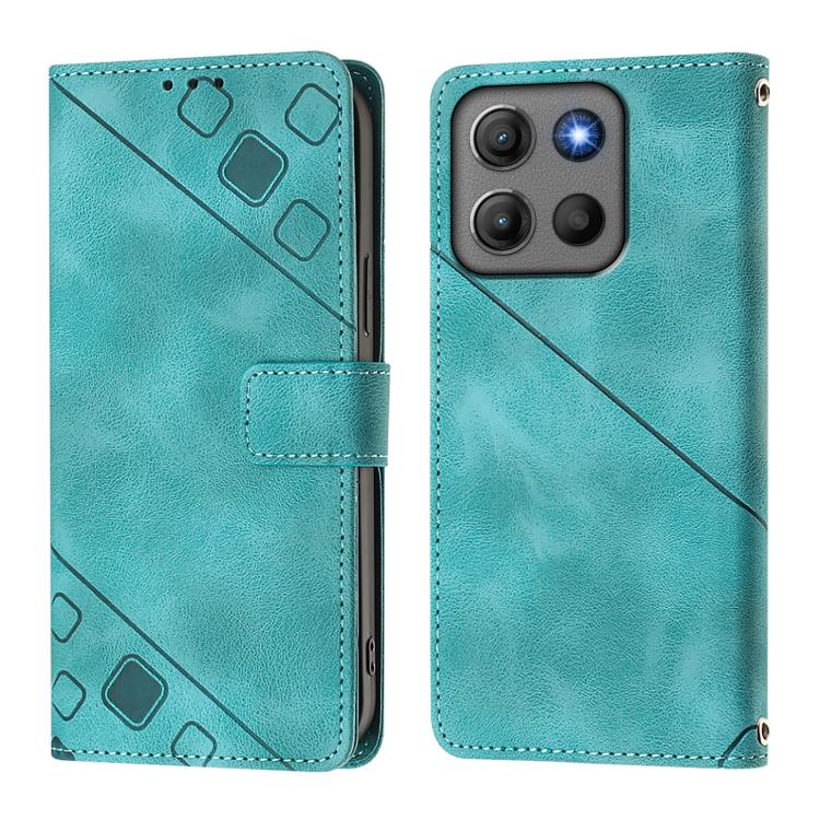 For Motorola Moto G17 4G / G17 Power 4G Skin Feel Embossed Leather Phone Case