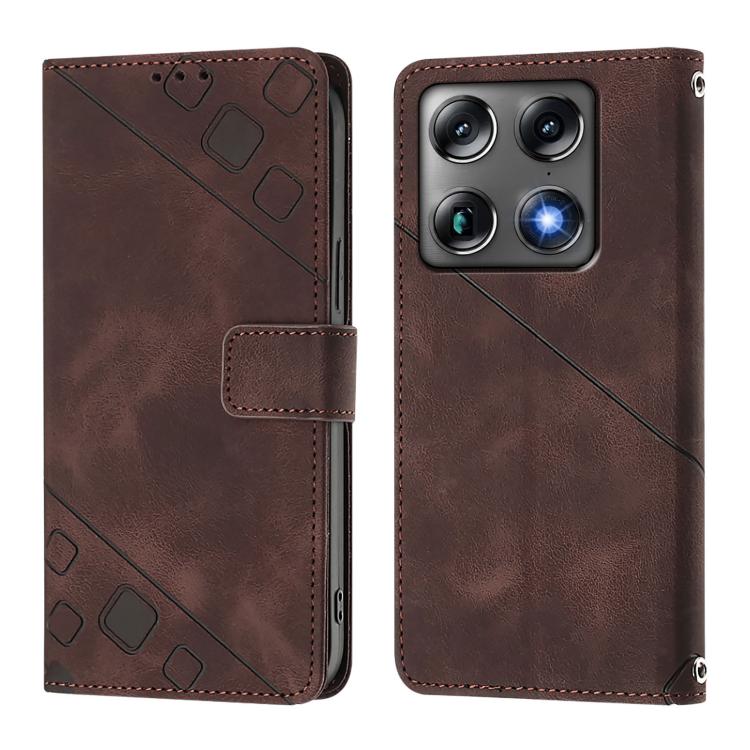 For Motorola Signature 5G Skin Feel Embossed Leather Phone Case