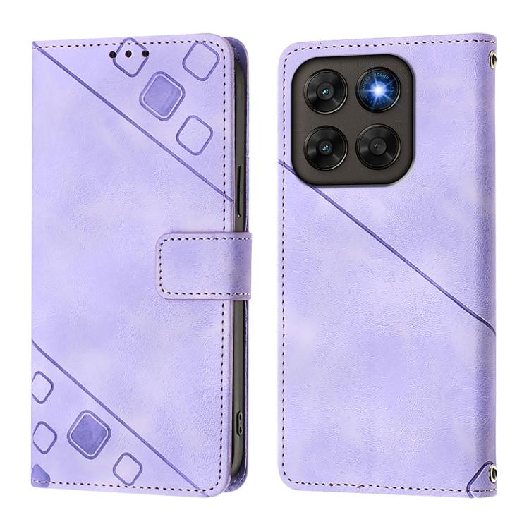 For Motorola Moto G87 / G67 / G77 5G Skin Feel Embossed Leather Phone Case