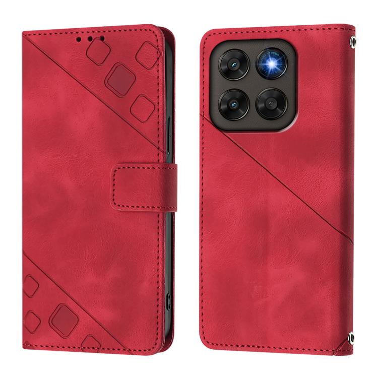 For Motorola Moto G87 / G67 / G77 5G Skin Feel Embossed Leather Phone Case
