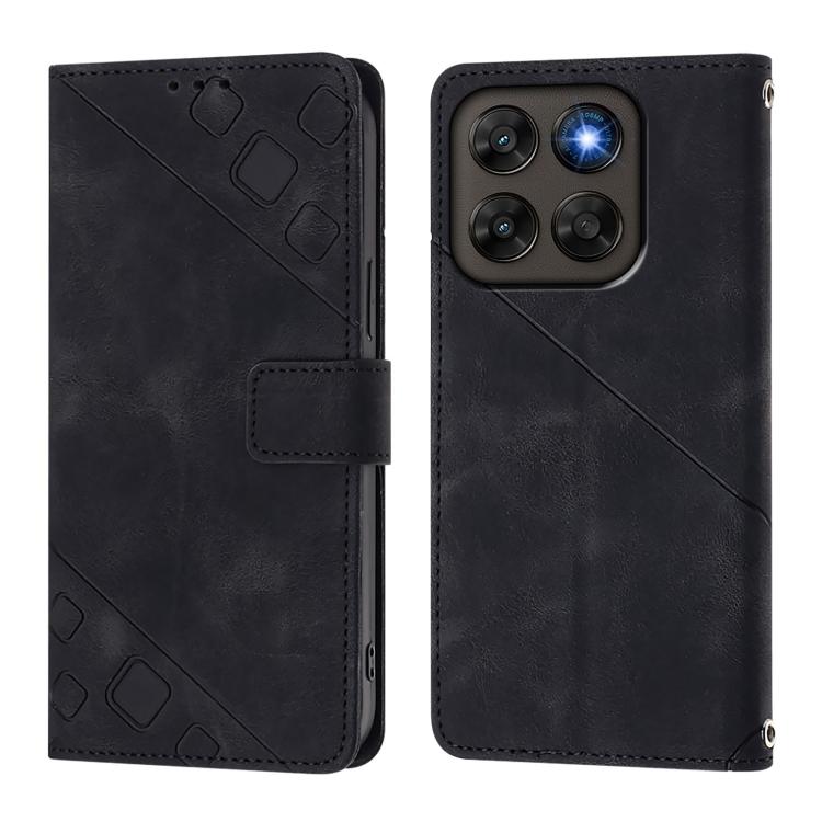 For Motorola Moto G87 / G67 / G77 5G Skin Feel Embossed Leather Phone Case