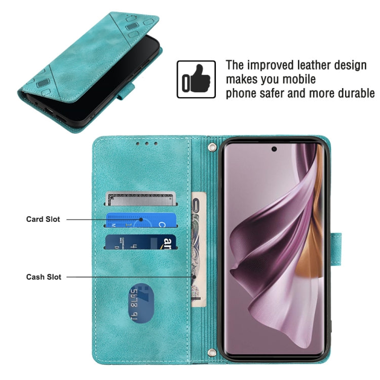For OPPO Reno10/10 Pro Global Skin-feel Embossed Leather Phone Case