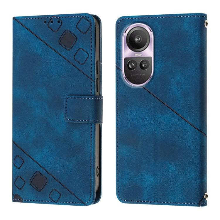 For OPPO Reno10/10 Pro Global Skin-feel Embossed Leather Phone Case