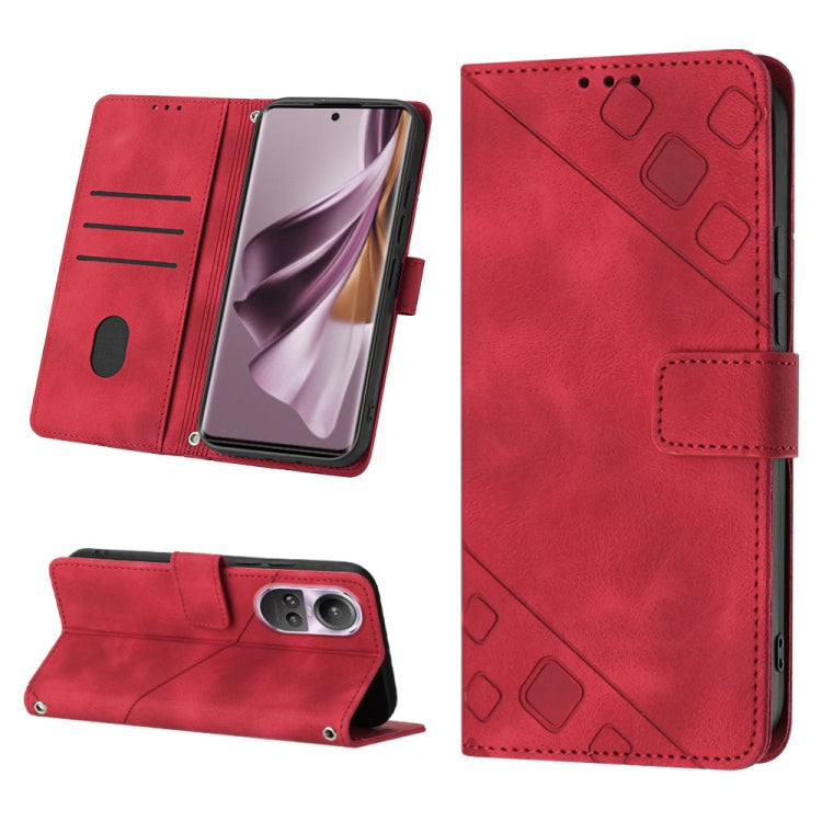For OPPO Reno10/10 Pro Global Skin-feel Embossed Leather Phone Case