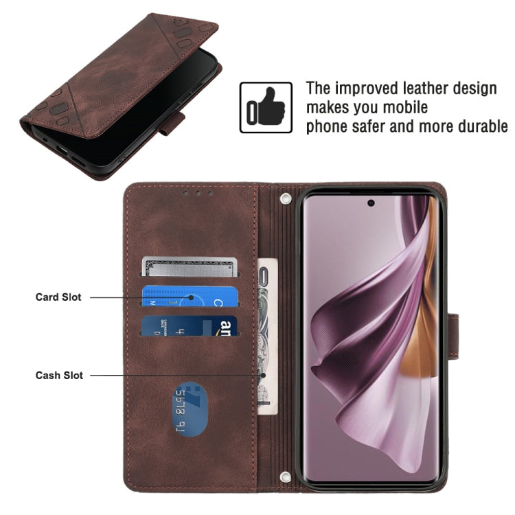 For OPPO Reno10/10 Pro Global Skin-feel Embossed Leather Phone Case