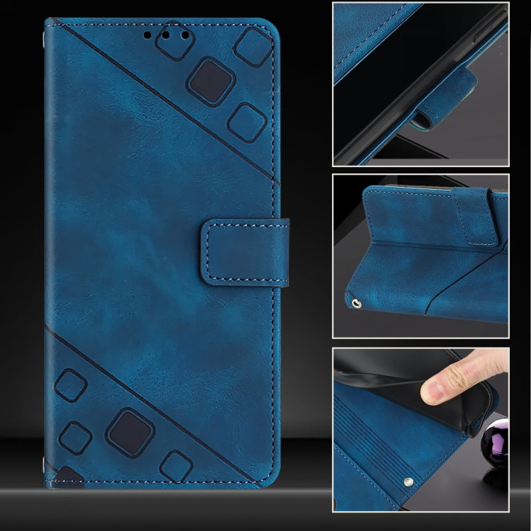For OPPO Reno 11F 5G Global Skin-feel Embossed Leather Phone Case