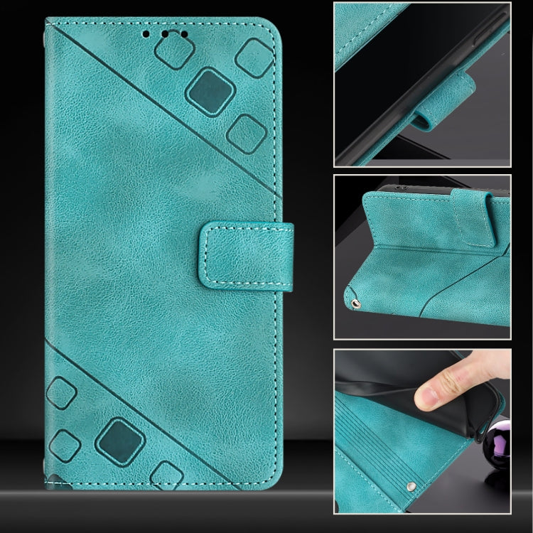 For OPPO Find X7 Skin-feel Embossed Leather Phone Case