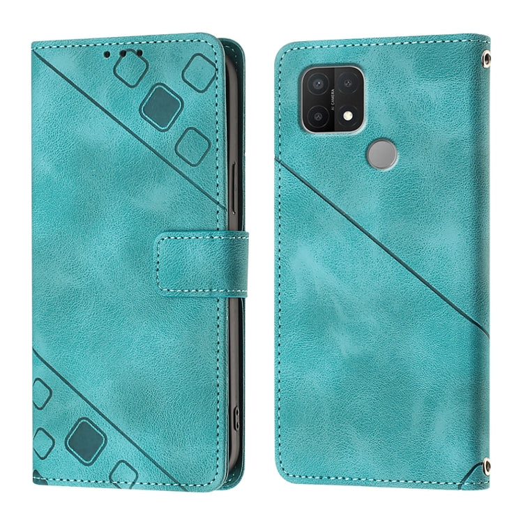 For OPPO A15 / A15s / A35 2021 Skin-feel Embossed Leather Phone Case