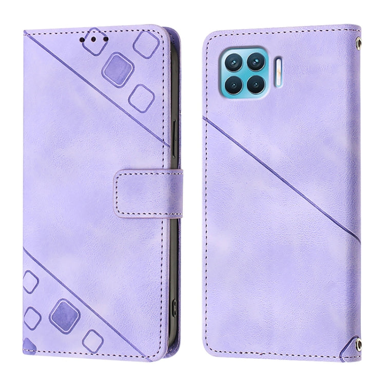 For OPPO F17 Pro / A93 2020 4G Global Skin-feel Embossed Leather Phone Case