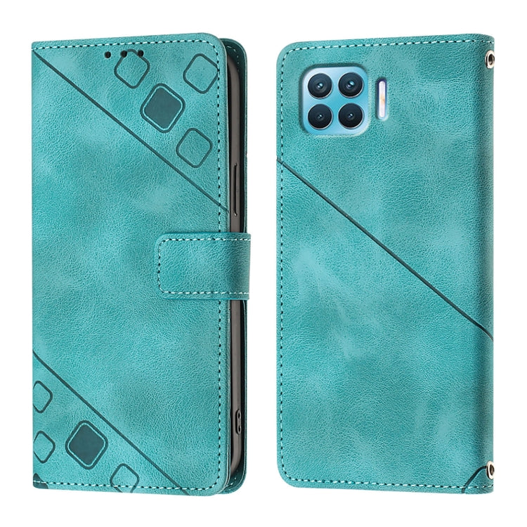 For OPPO F17 Pro / A93 2020 4G Global Skin-feel Embossed Leather Phone Case