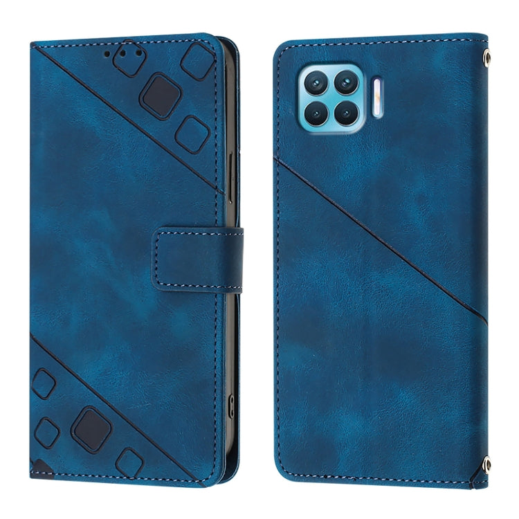 For OPPO F17 Pro / A93 2020 4G Global Skin-feel Embossed Leather Phone Case