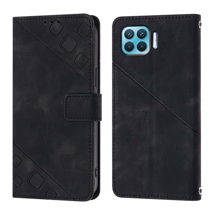 For OPPO F17 Pro / A93 2020 4G Global Skin-feel Embossed Leather Phone Case