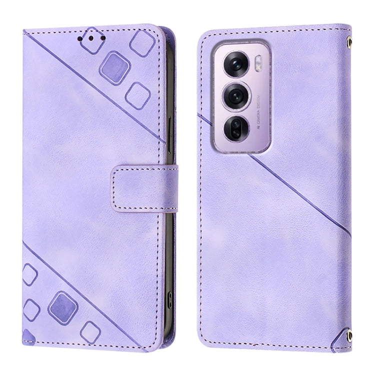 For OPPO Reno12 Pro Global Skin-feel Embossed Leather Phone Case
