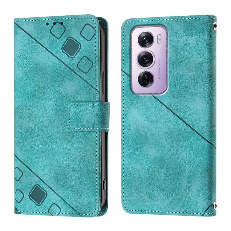 For OPPO Reno12 Pro Global Skin-feel Embossed Leather Phone Case