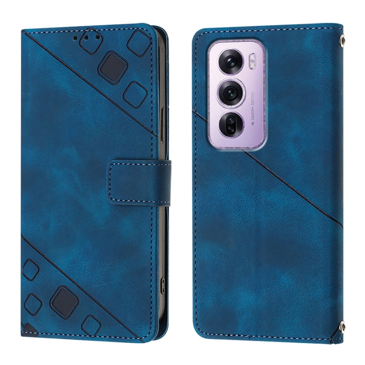 For OPPO Reno12 Pro Global Skin-feel Embossed Leather Phone Case