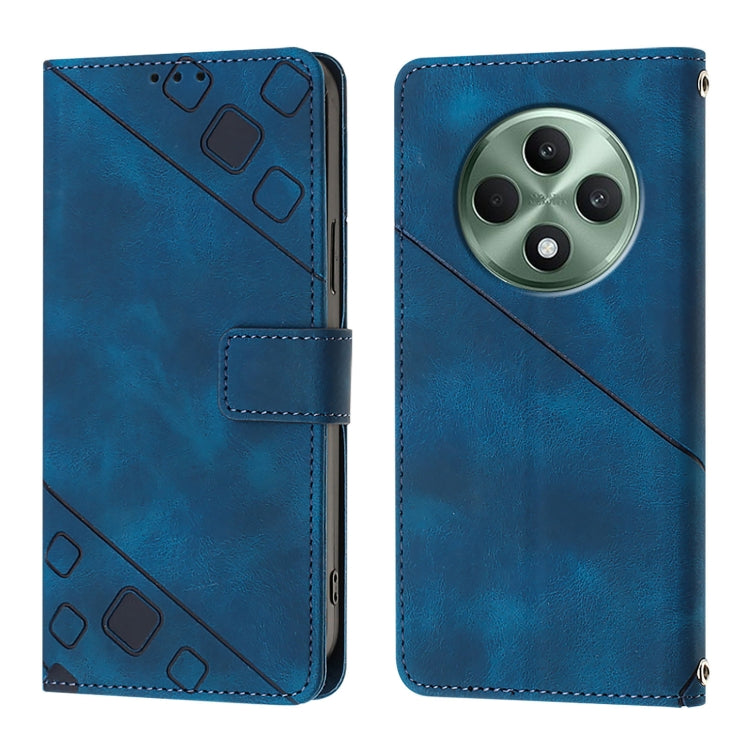 For OPPO Reno12 F 5G Global Skin-feel Embossed Leather Phone Case
