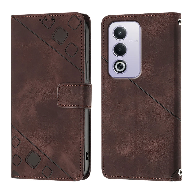 For OPPO A3 Pro 5G Global Skin-feel Embossed Leather Phone Case