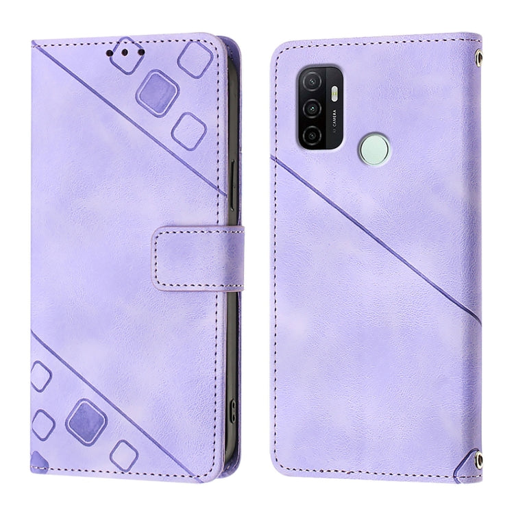 For OPPO A11s 4G Skin-feel Embossed Leather Phone Case