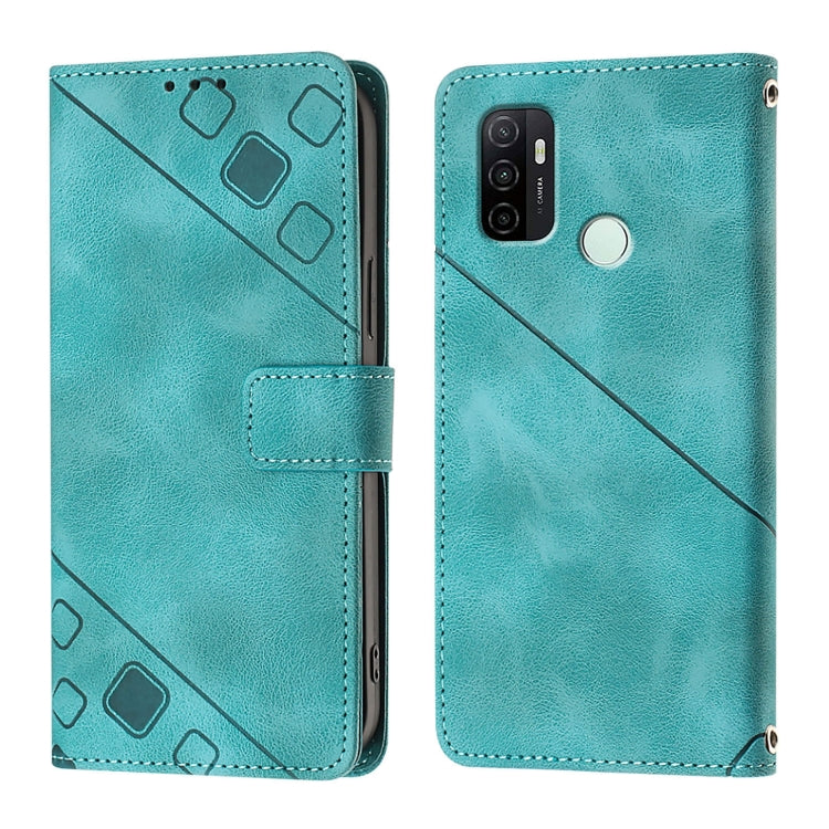 For OPPO A11s 4G Skin-feel Embossed Leather Phone Case