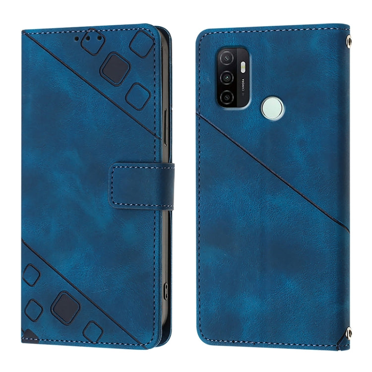 For OPPO A11s 4G Skin-feel Embossed Leather Phone Case
