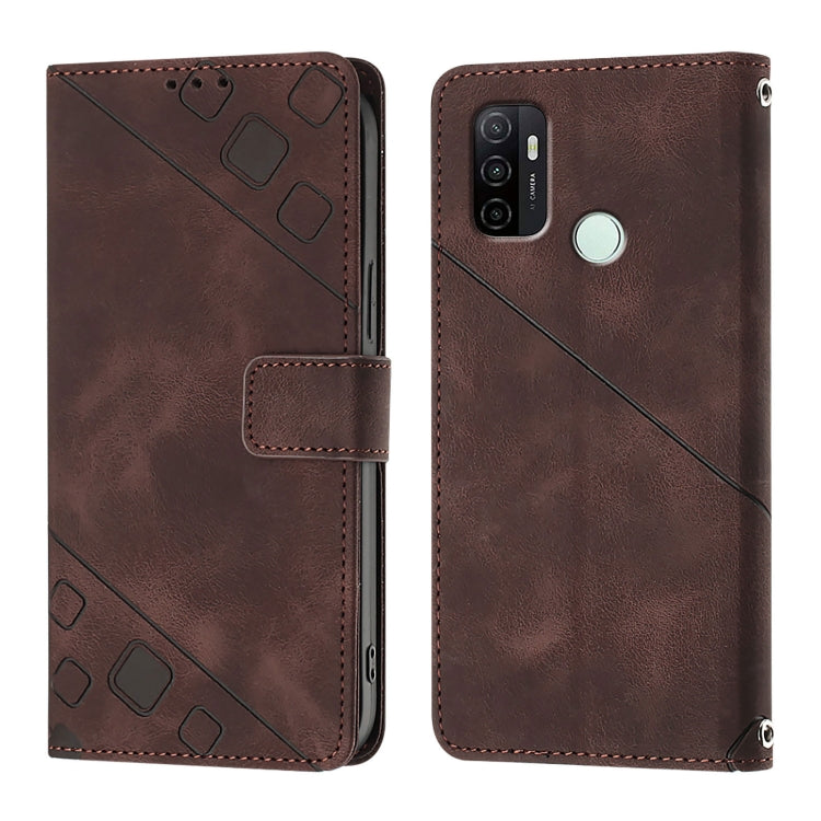 For OPPO A11s 4G Skin-feel Embossed Leather Phone Case