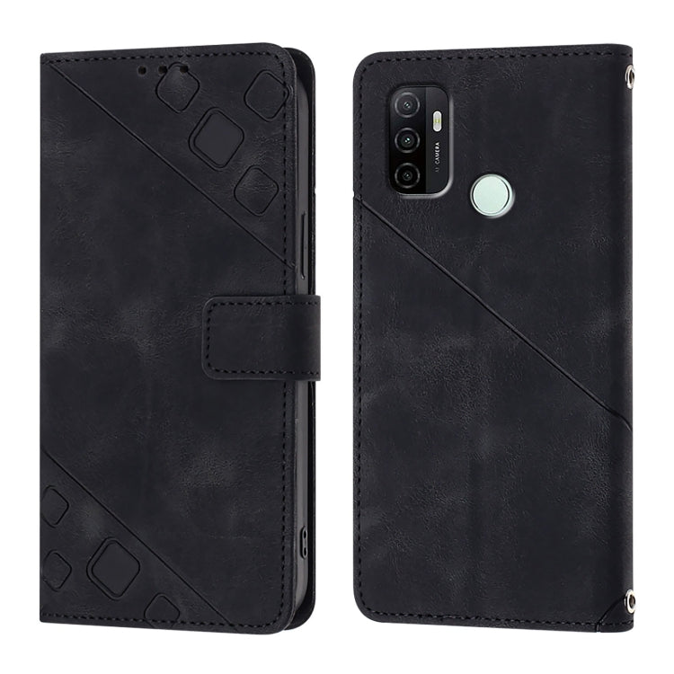 For OPPO A11s 4G Skin-feel Embossed Leather Phone Case