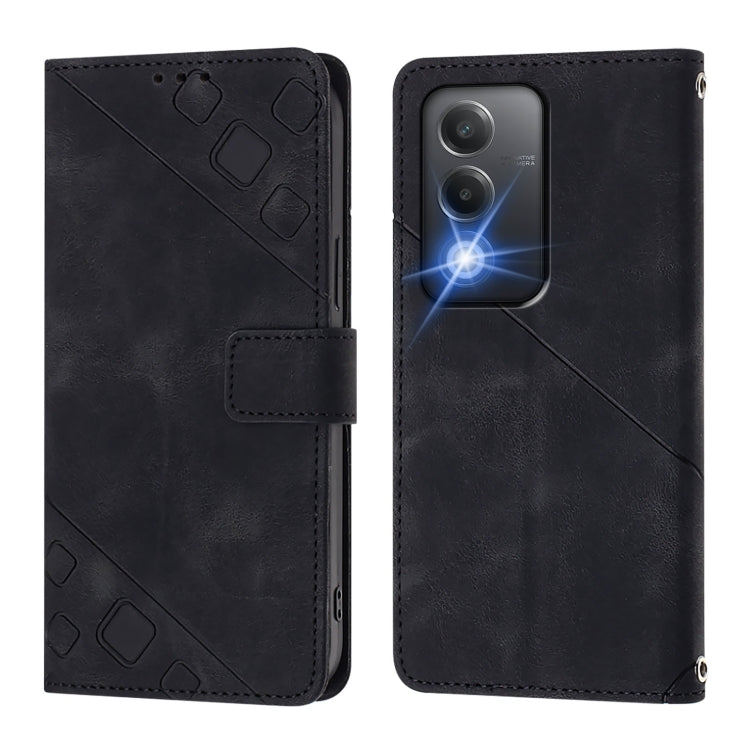 For OPPO K12x 5G Global Skin-feel Embossed Leather Phone Case