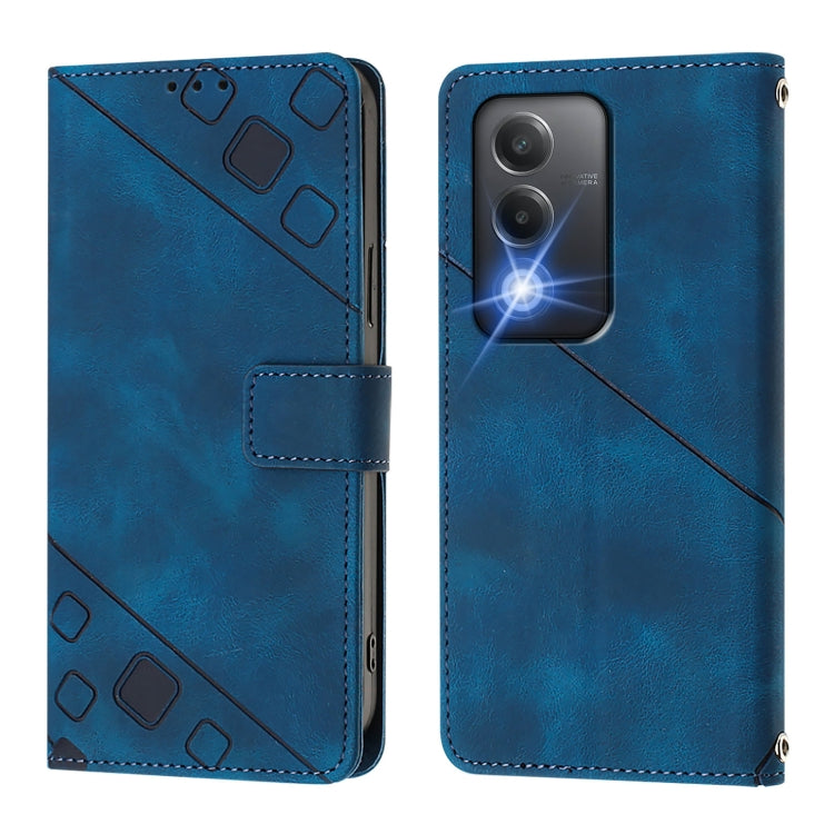 For OPPO A3 Pro 5G India Skin-feel Embossed Leather Phone Case