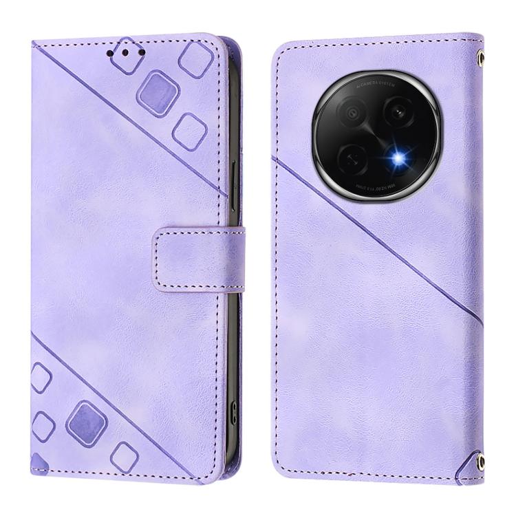 For OPPO A5 Pro China Skin-feel Embossed Leather Phone Case