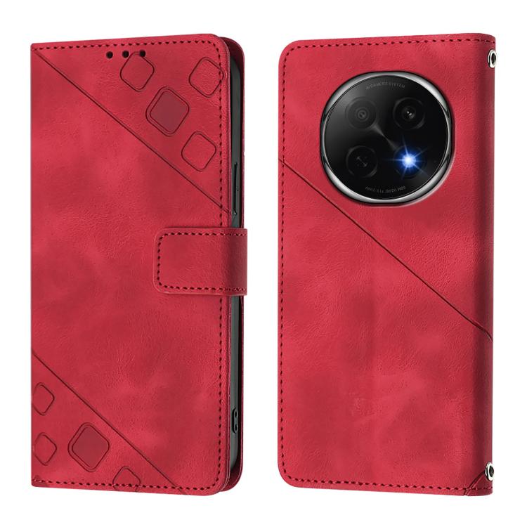 For OPPO A5 Pro China Skin-feel Embossed Leather Phone Case