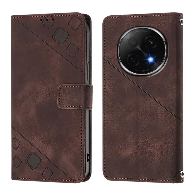 For OPPO A5 Pro China Skin-feel Embossed Leather Phone Case