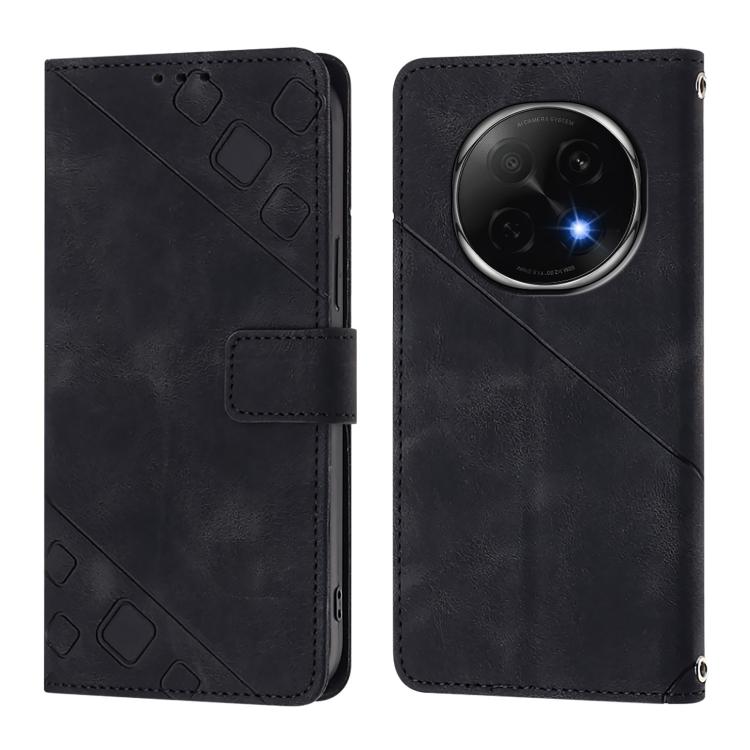 For OPPO A5 Pro China Skin-feel Embossed Leather Phone Case