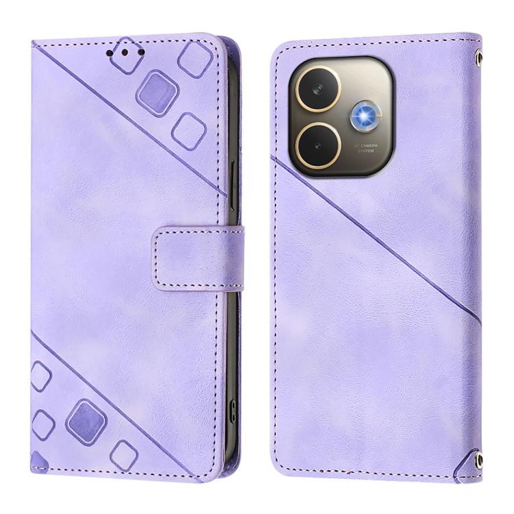 For OPPO A5 Pro 5G Global Skin-feel Embossed Leather Phone Case