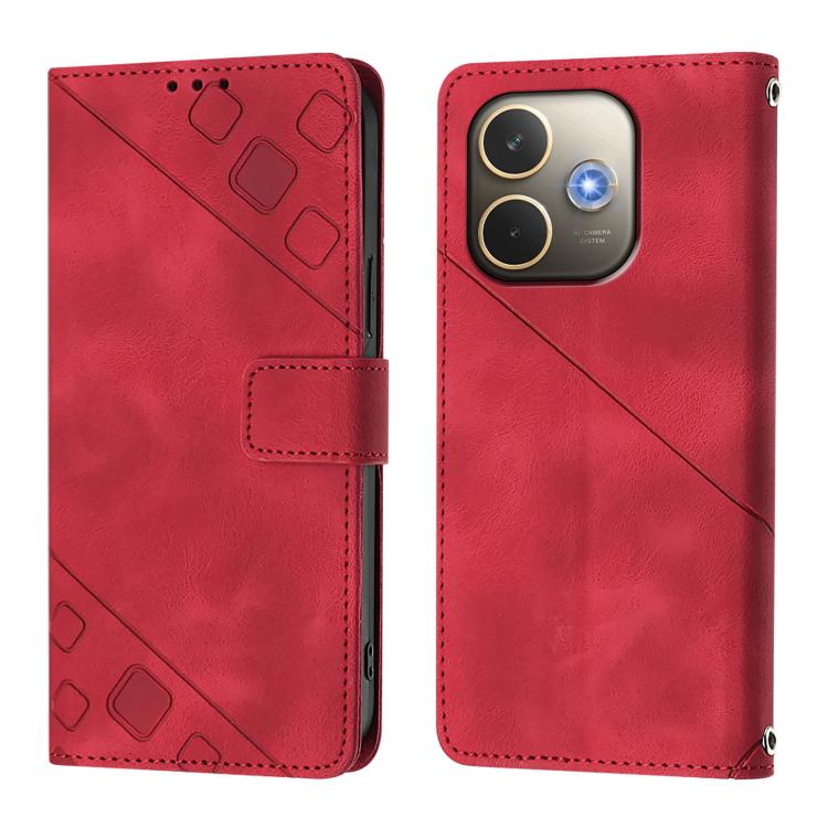 For OPPO A5 Pro 5G Global Skin-feel Embossed Leather Phone Case